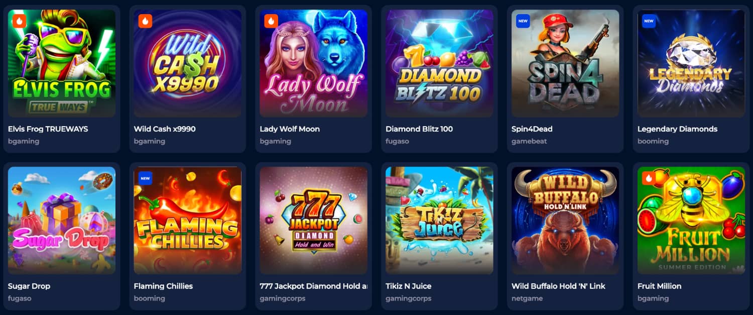 ألعاب الكازينو في AxeCasino