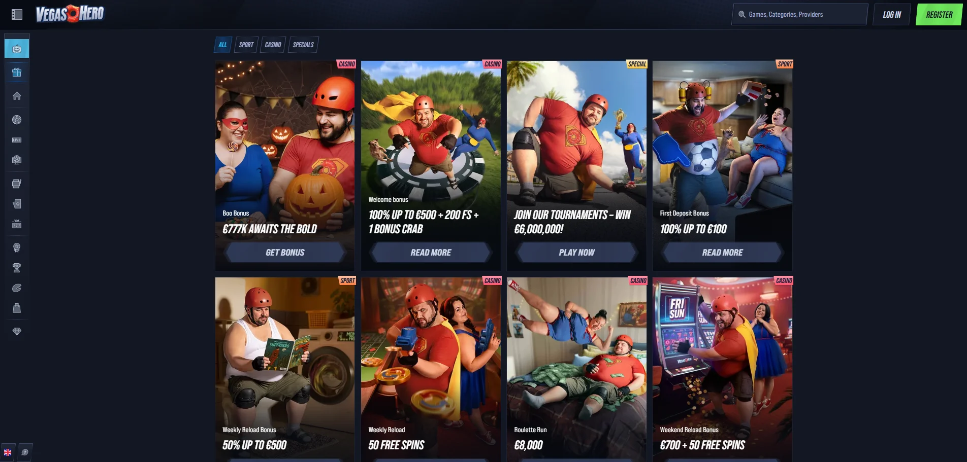 المكافآت والعروض في VegasHero